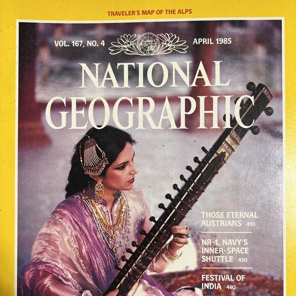Vintage National Geographic April 1985 Austrians Alps India Moguls Kabul - Picture 2 of 12